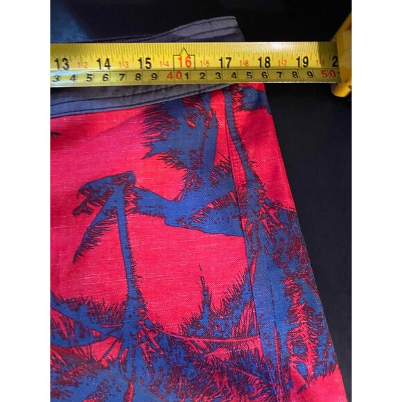 Rip Curl Mirage Palmtime Red Palm AOP Board Shorts Mens 32 8" Beach Swim Trunks - Picture 4 of 6